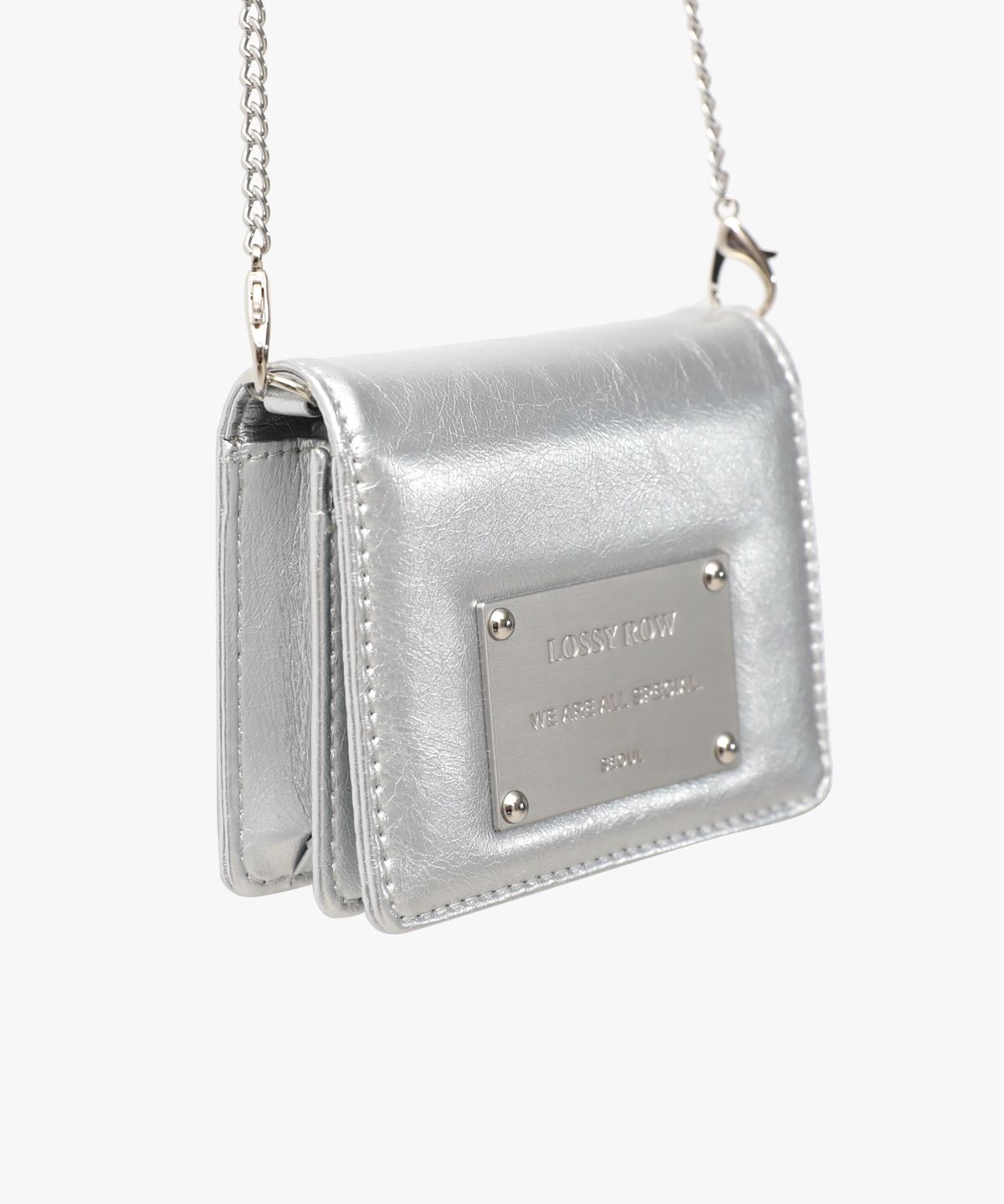 로시로우(LOSSYROW) Chain Card Wallet Bag Silver