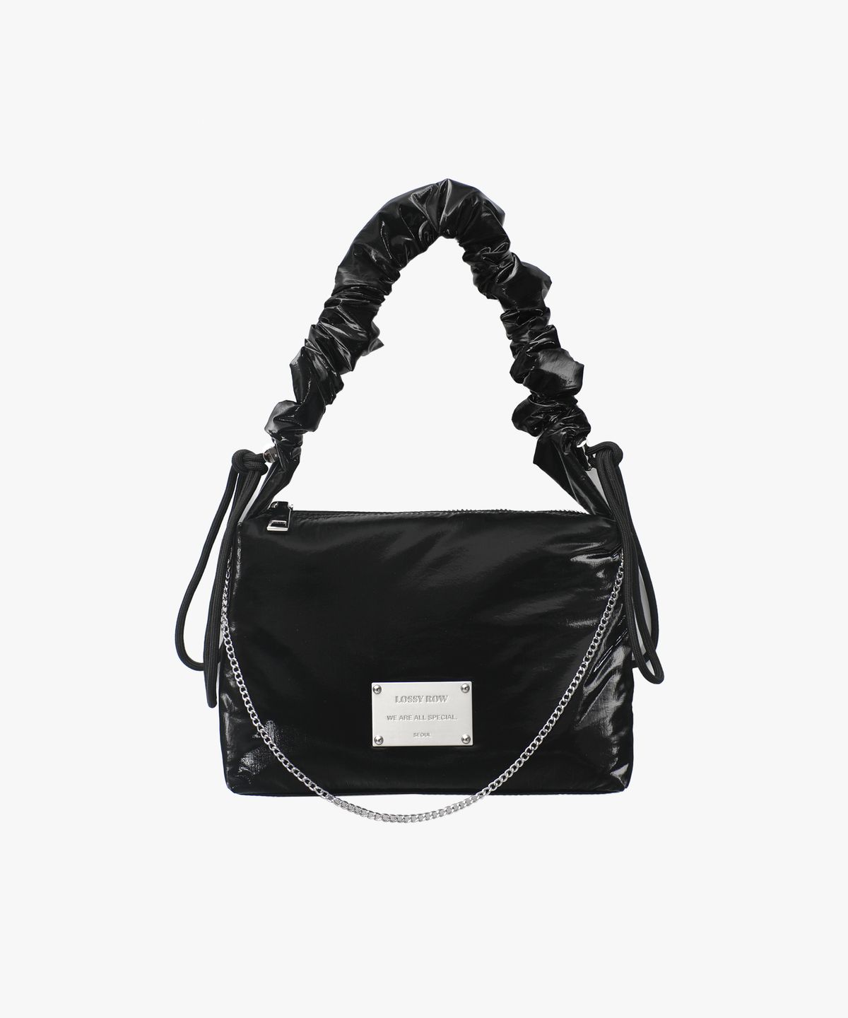 로시로우(LOSSYROW) Glossy Shoulder Bag Black