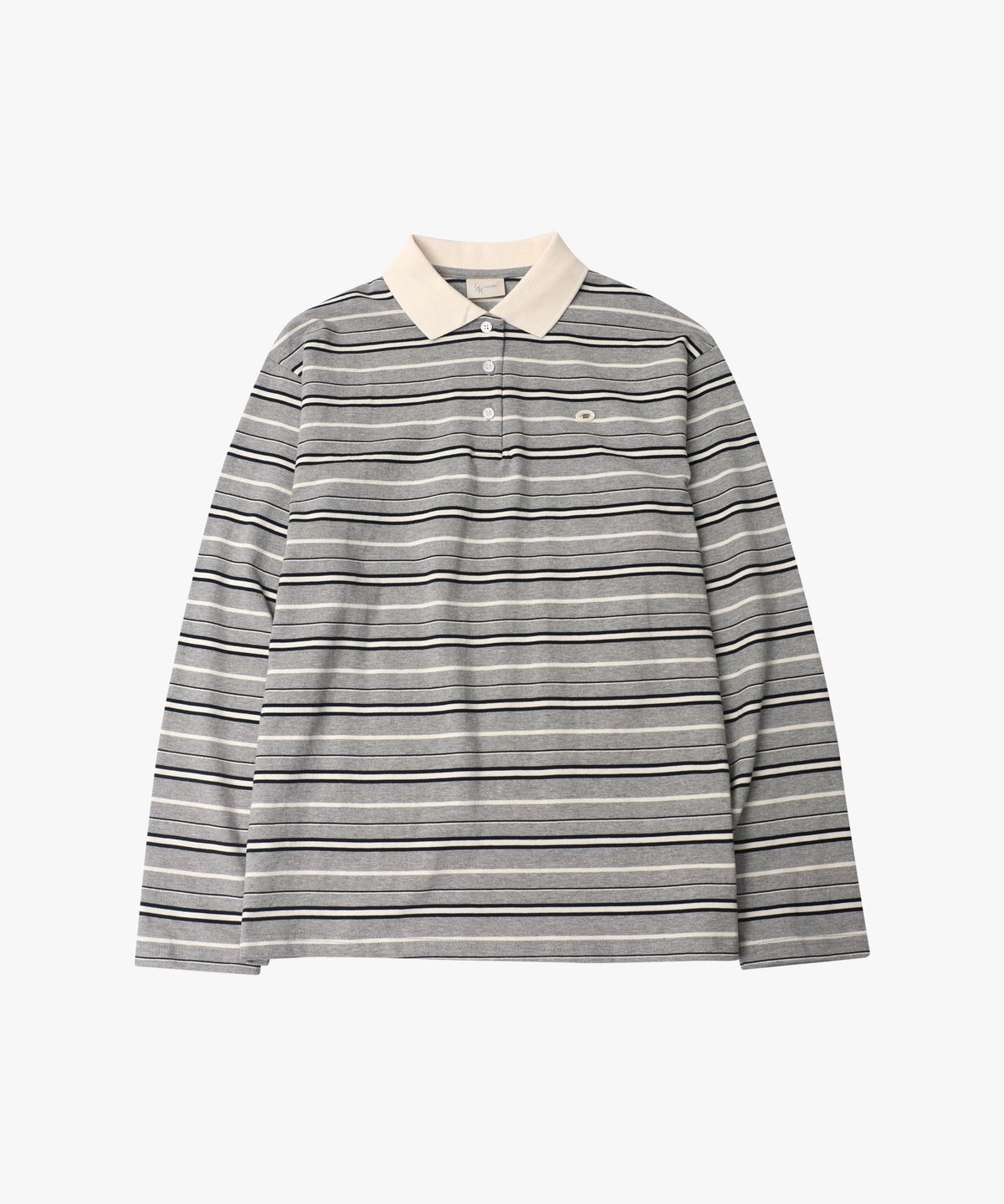 로시로우(LOSSYROW) Stripe Polo T-shirt Gray