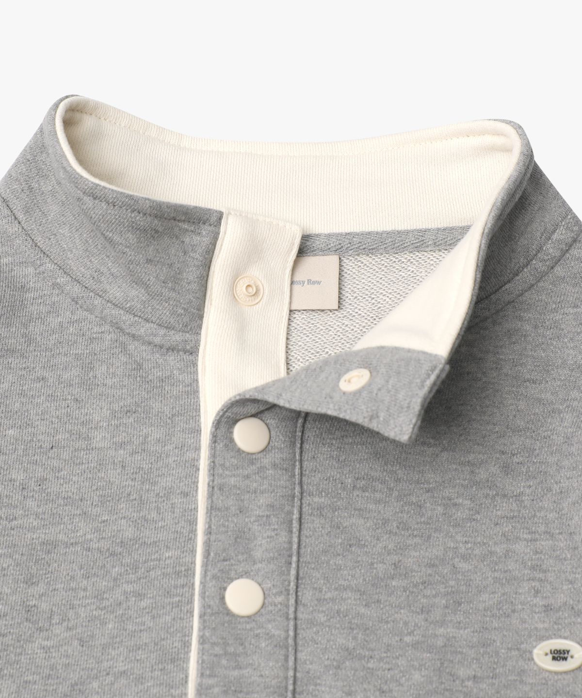로시로우(LOSSYROW) Colored Anorak Cotton Sweatshirt Grey