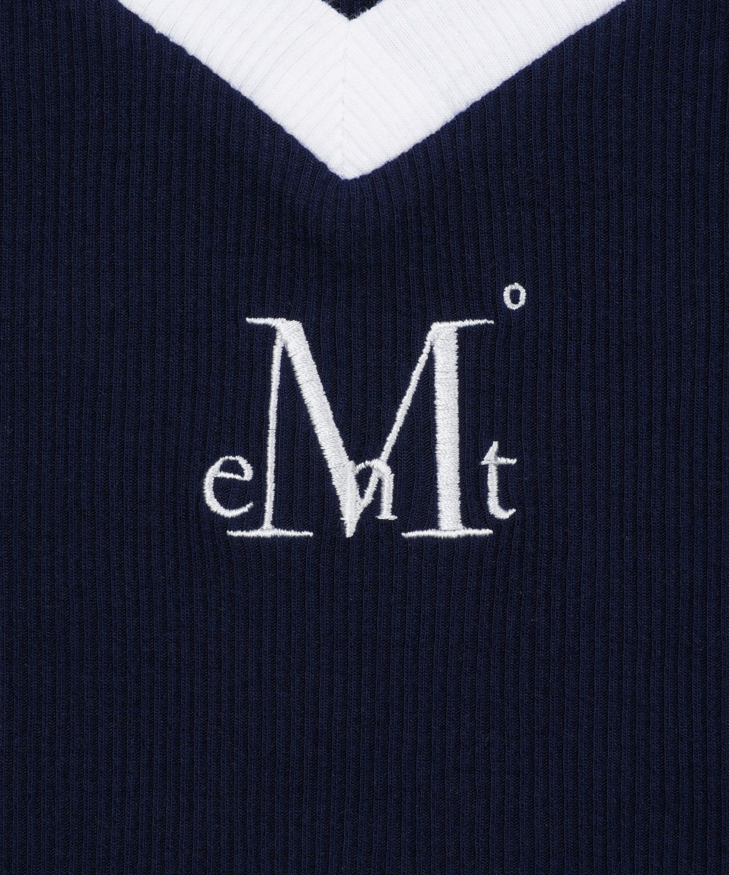 MUSINSA | MUCENT Binding Track Line Golji Short Sleeve Tee
