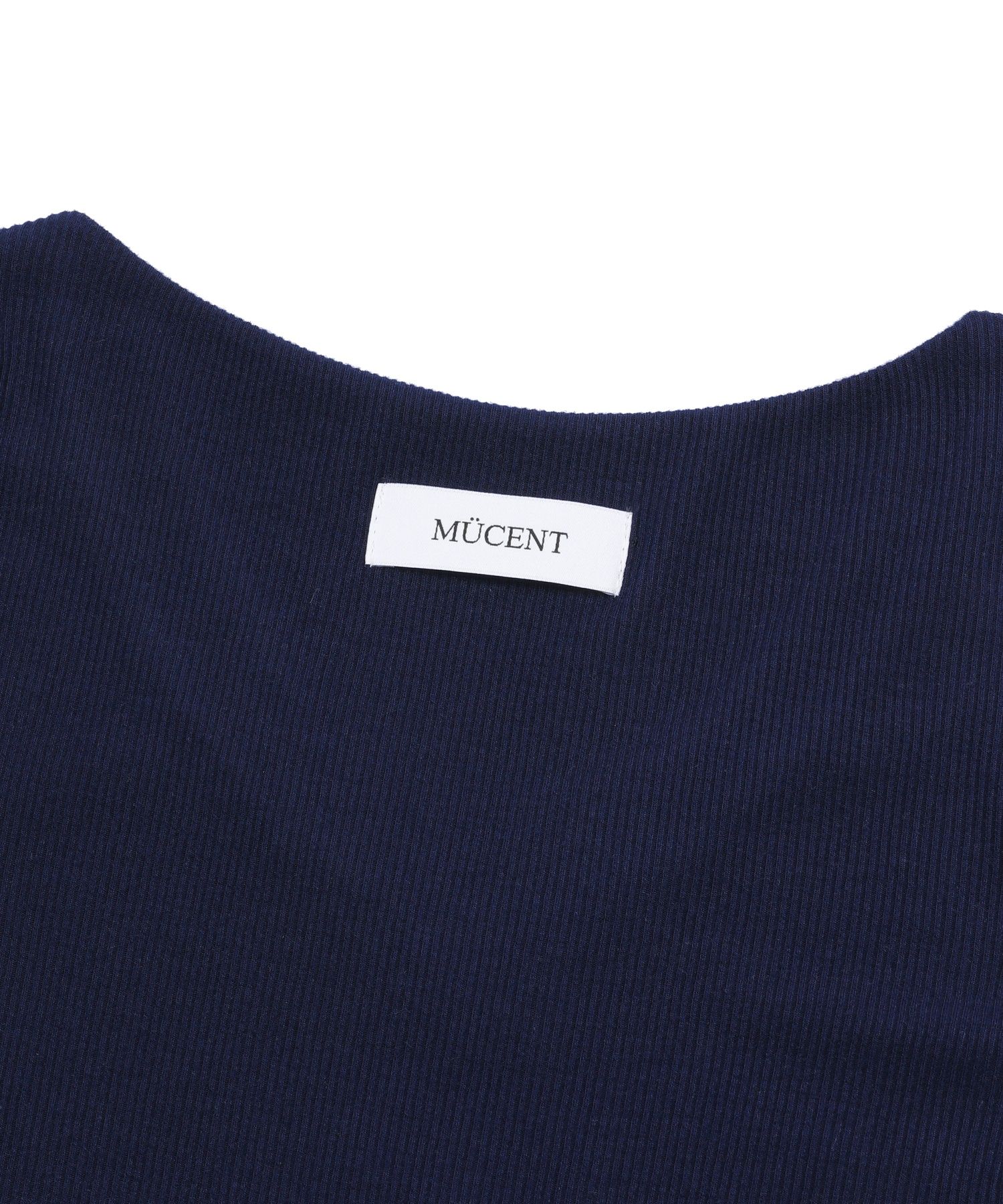 MUSINSA | MUCENT Binding Track Line Golji Short Sleeve Tee
