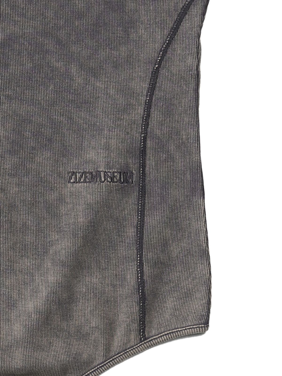 지제뮤지엄(ZIZEMUSEUM) RIBBED STRING T SHIRTS(STONE BROWN)
