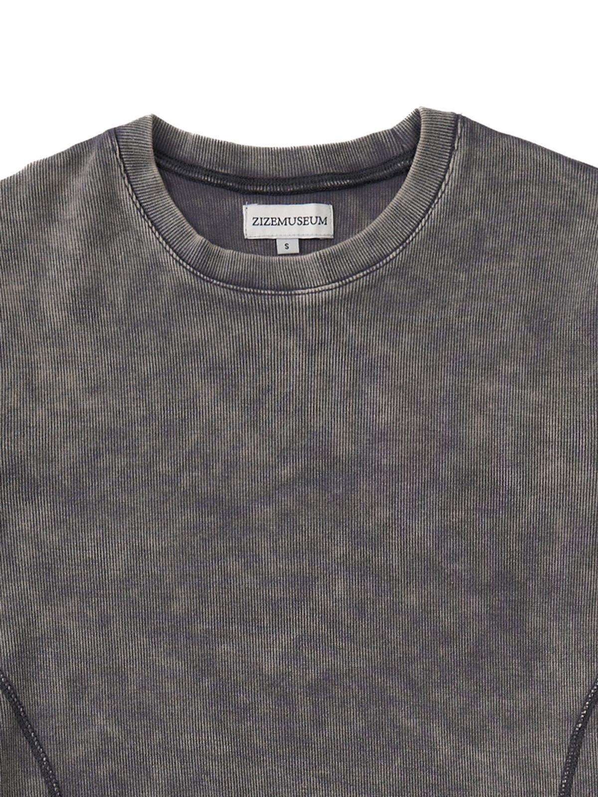 지제뮤지엄(ZIZEMUSEUM) RIBBED STRING T SHIRTS(STONE BROWN)