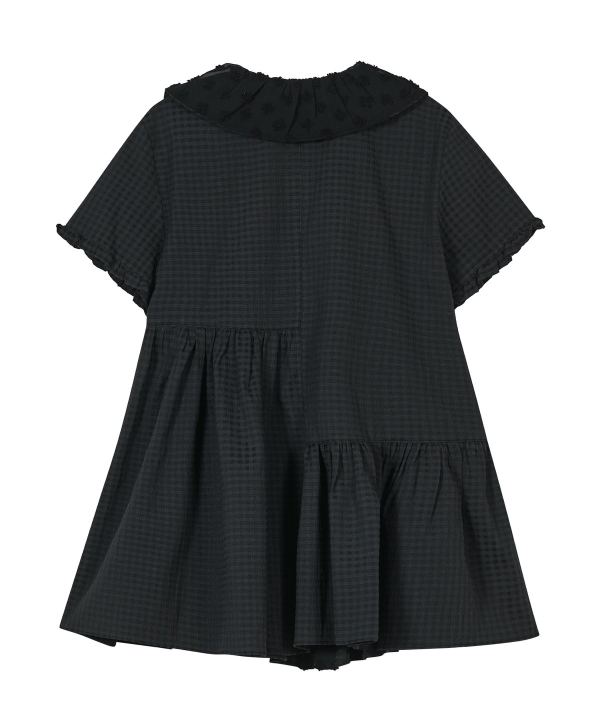 타입서비스(TYPESERVICE) Textured Collar Top [Black]