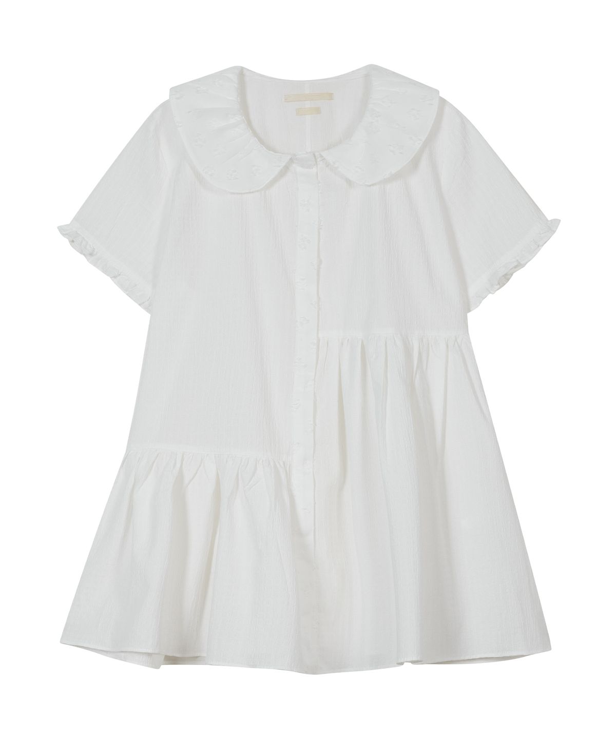 타입서비스(TYPESERVICE) Textured Collar Top [White]