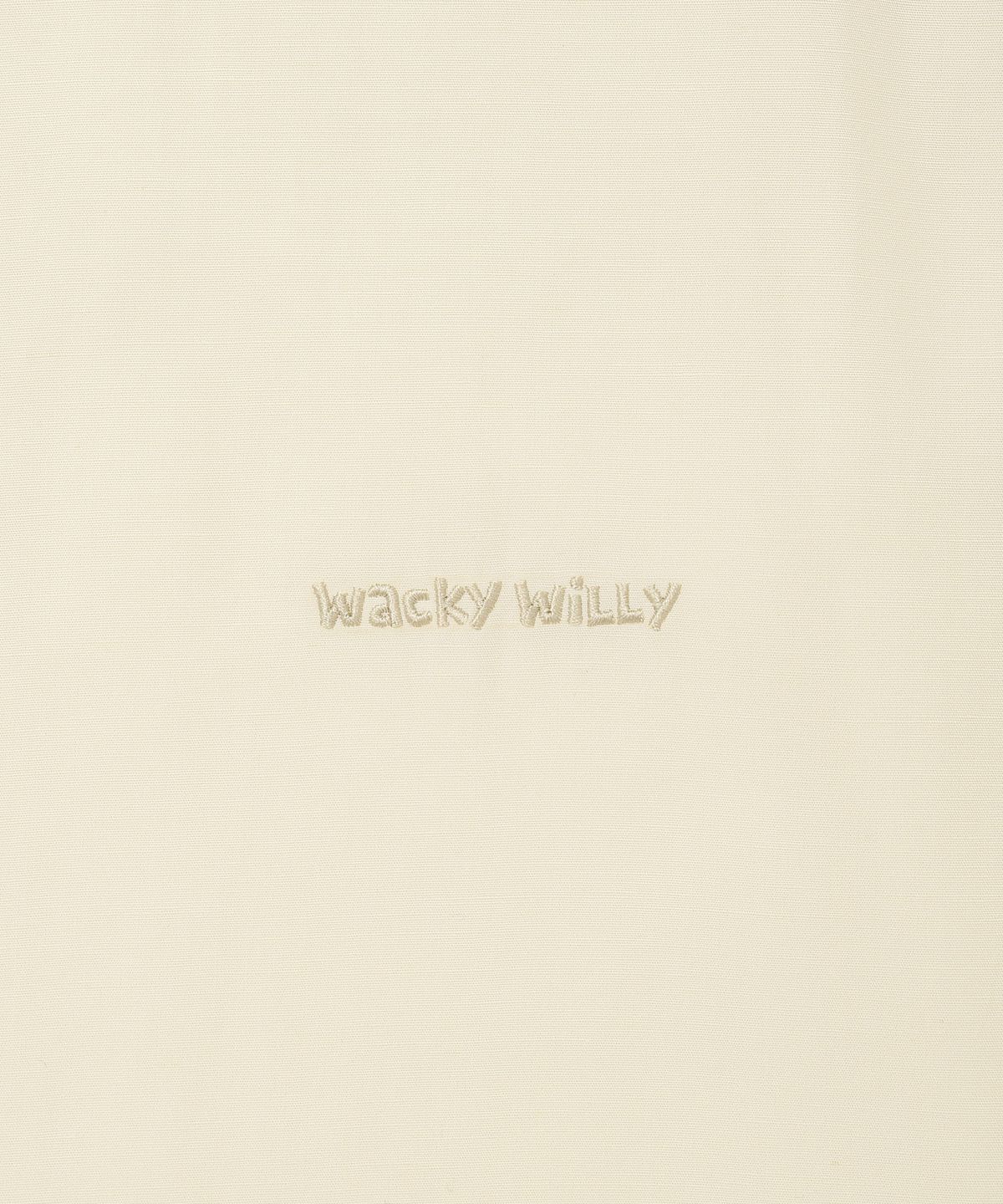 와키윌리(WACKY WILLY) 린넨 혼방 오버핏 반팔 셔츠 베이지