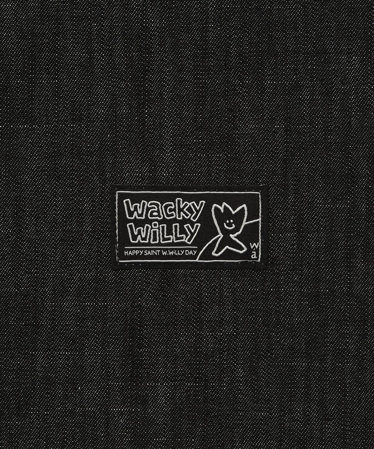 와키윌리(WACKY WILLY) 이지 데님 반팔 셔츠 블랙