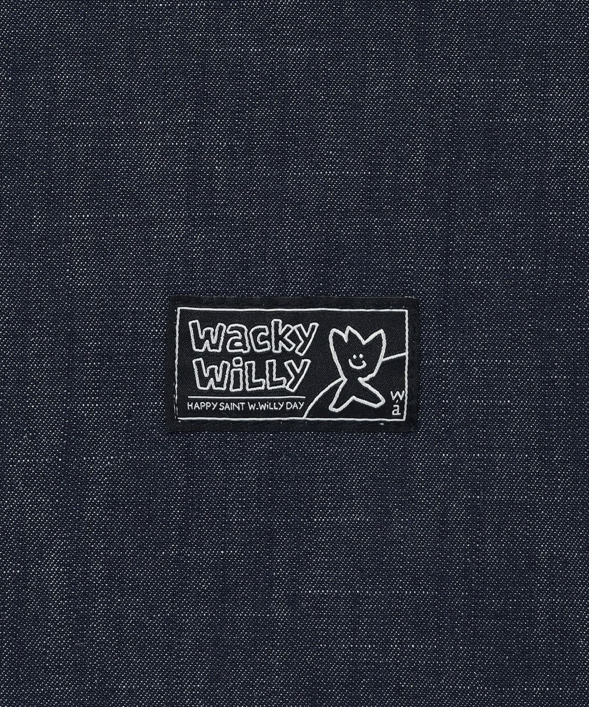 와키윌리(WACKY WILLY) 이지 데님 반팔 셔츠 블루