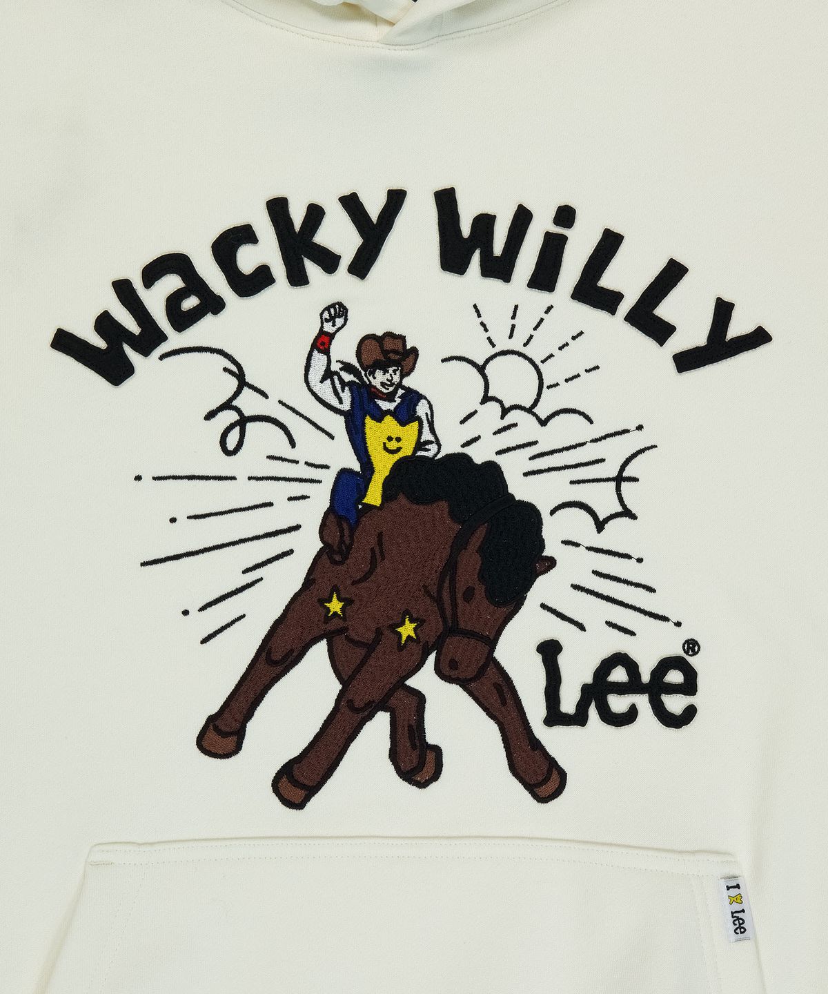 와키윌리(WACKY WILLY) [와키윌리 x Lee] 그래픽 후디 크림
