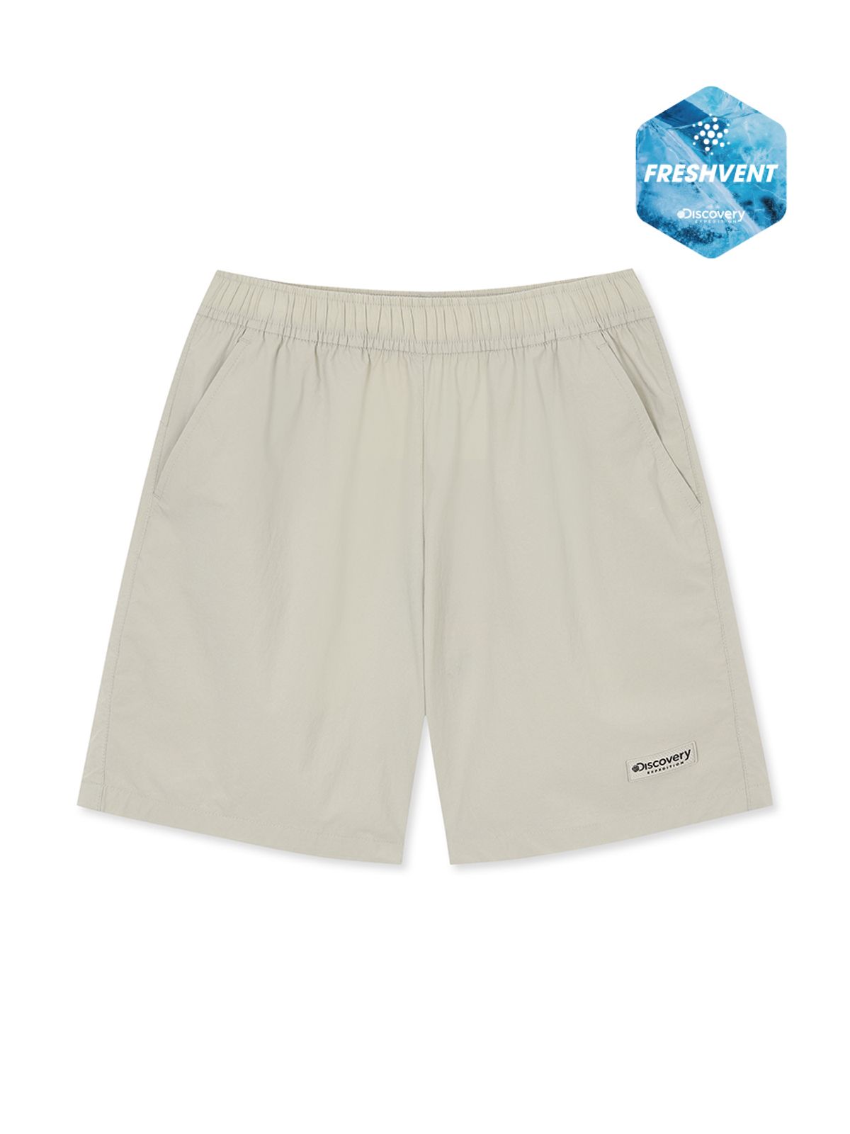 디스커버리 키즈(DISCOVERY KIDS) 키즈 프레시벤트 경량 우븐 에센셜 트레이닝 반바지 (D.Skin Beige)