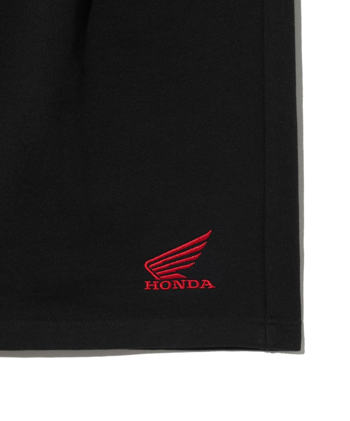 핍스 모터사이클(PHYPS MOTORCYCLE) Honda Original Wing logo Bermuda Sweat Pants_Black