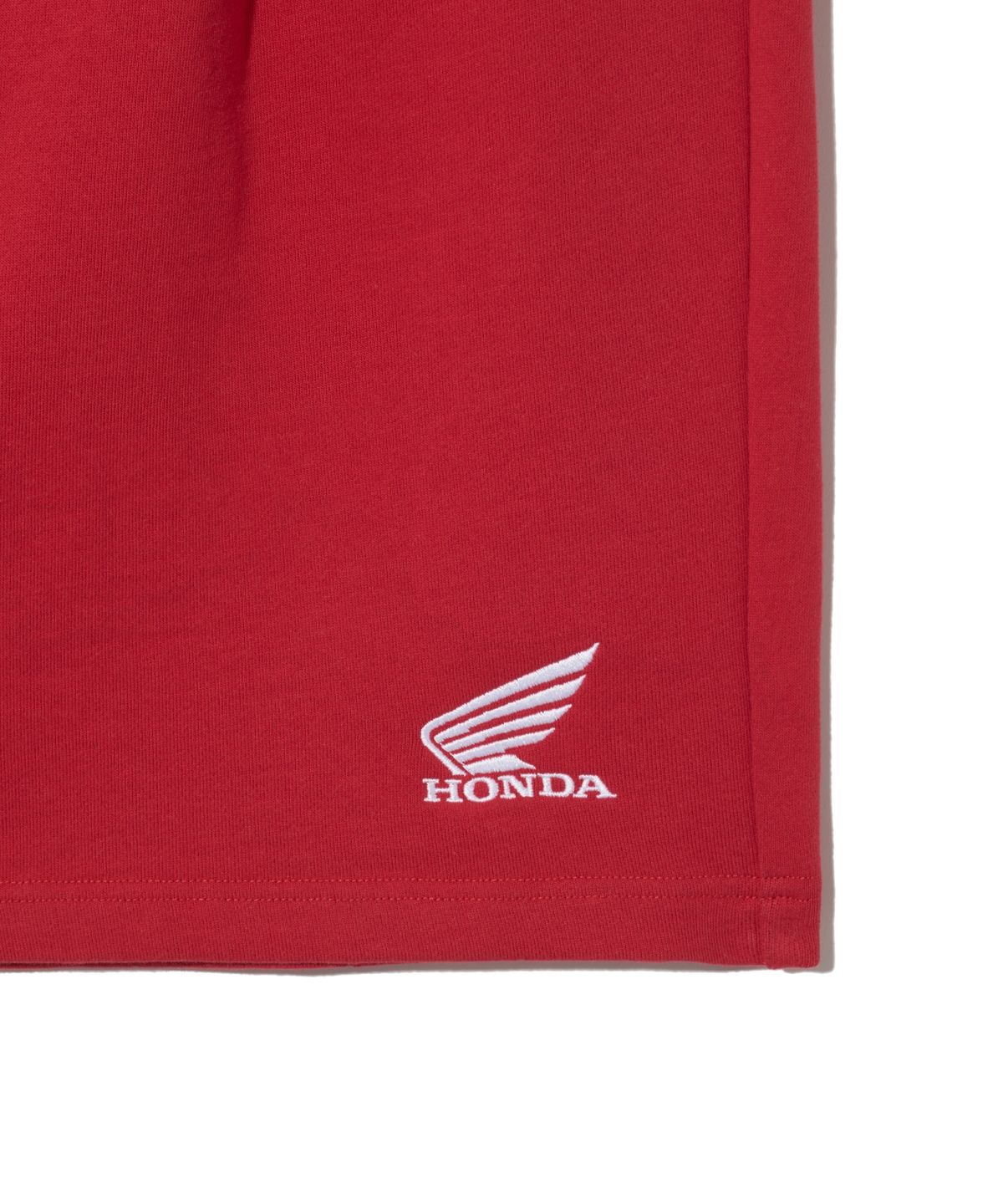 핍스 모터사이클(PHYPS MOTORCYCLE) Honda Original Wing logo Bermuda Sweat Pants_Red
