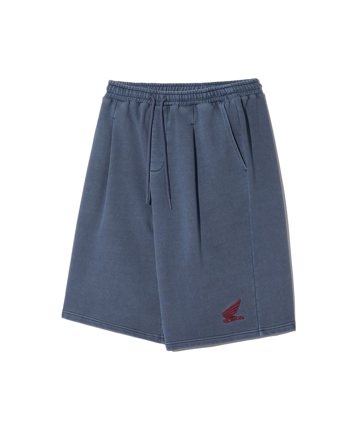 핍스 모터사이클(PHYPS MOTORCYCLE) Honda Original Wing logo Bermuda Sweat Pants_Vintage Navy