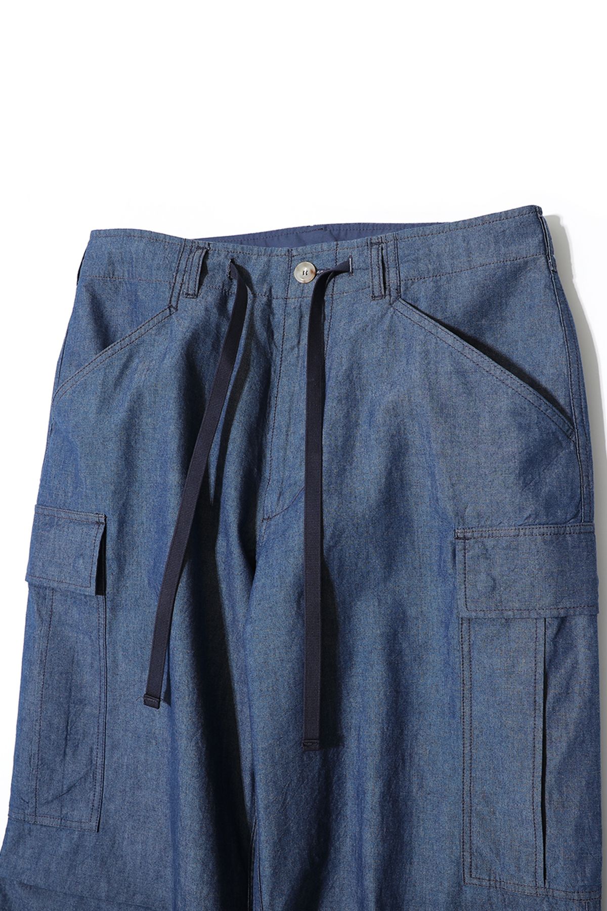 홀리선(HORLISUN) Keystone Chambray Cargo Pants Light Blue
