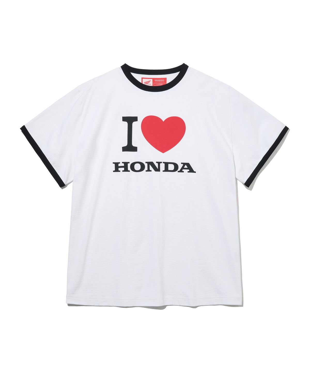 핍스 모터사이클(PHYPS MOTORCYCLE) I Love Honda Ringer T-shirt_White