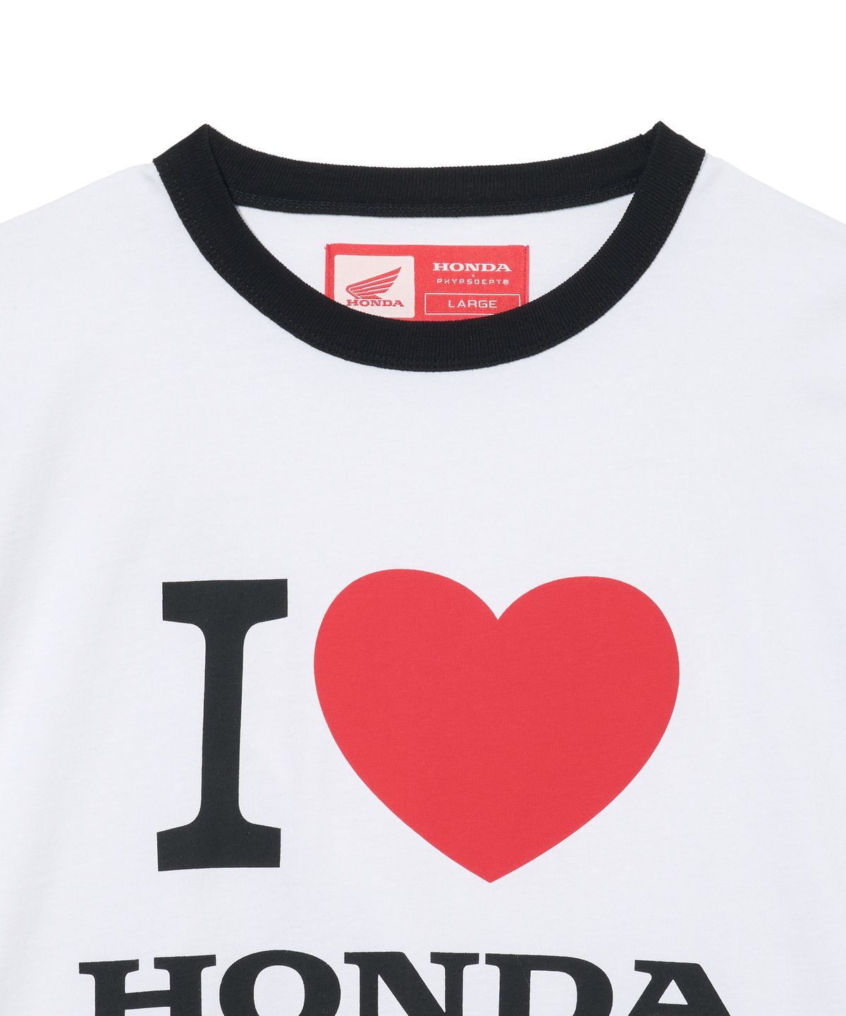 핍스 모터사이클(PHYPS MOTORCYCLE) I Love Honda Ringer T-shirt_White