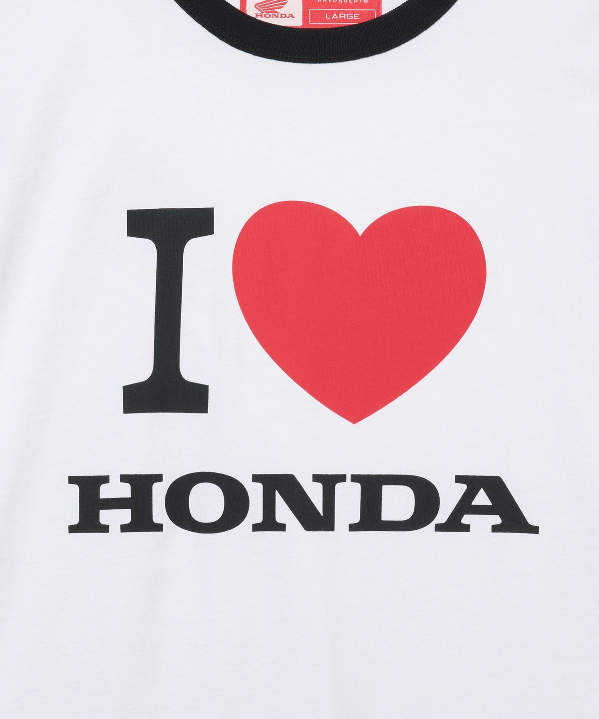 핍스 모터사이클(PHYPS MOTORCYCLE) I Love Honda Ringer T-shirt_White