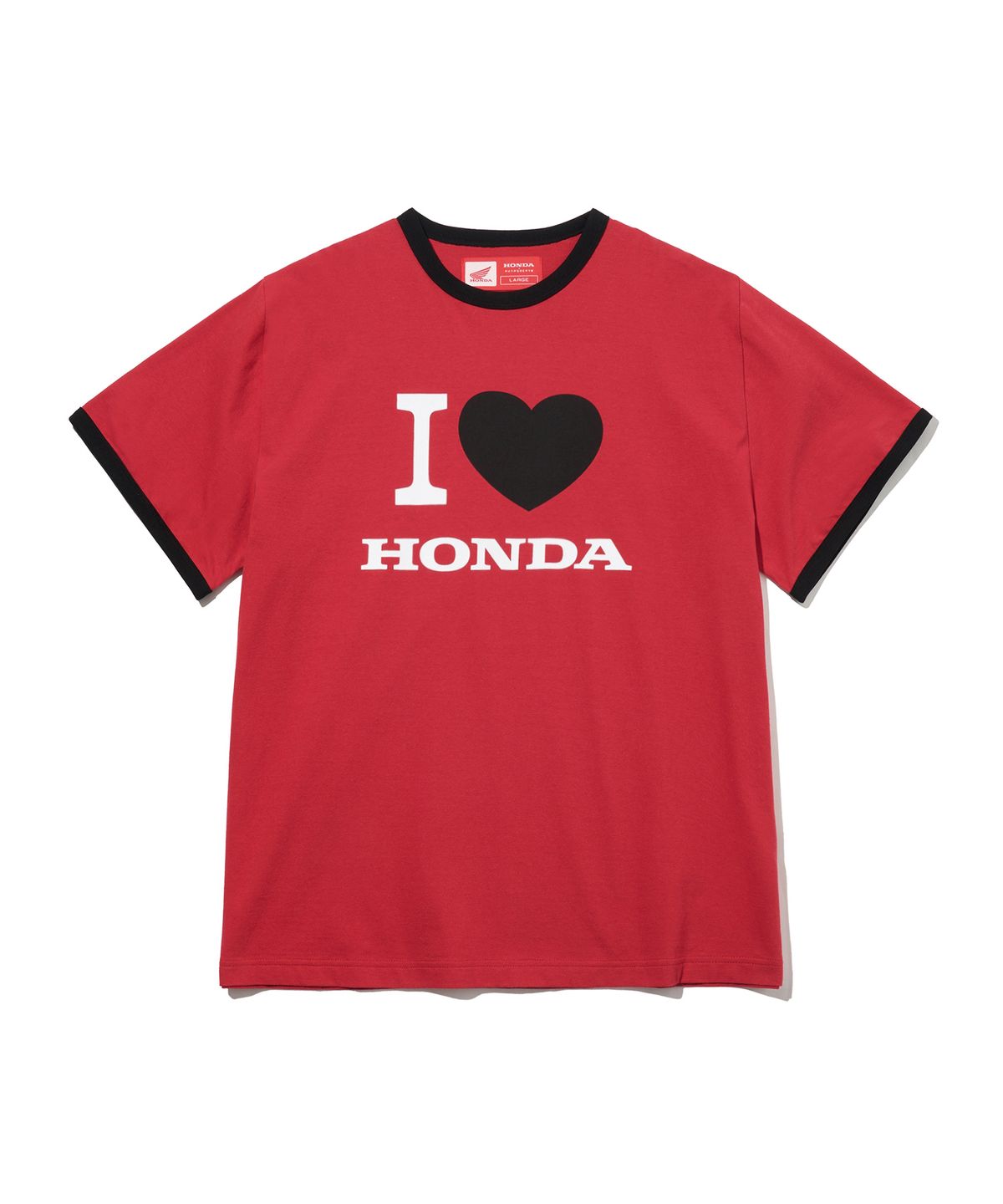 핍스 모터사이클(PHYPS MOTORCYCLE) I Love Honda Ringer T-shirt_Red