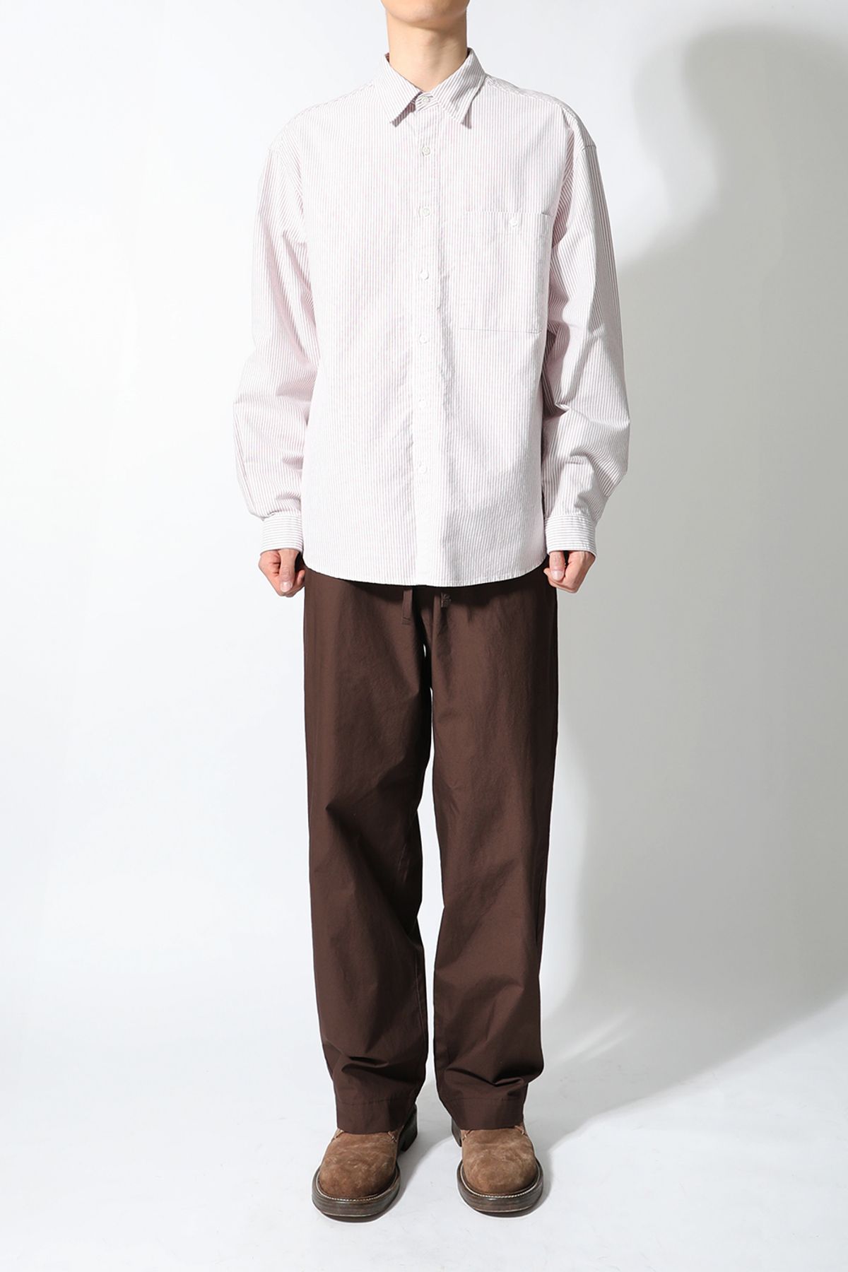 홀리선(HORLISUN) Cove Typewriter Resort Loose Pants Chocolate Brown