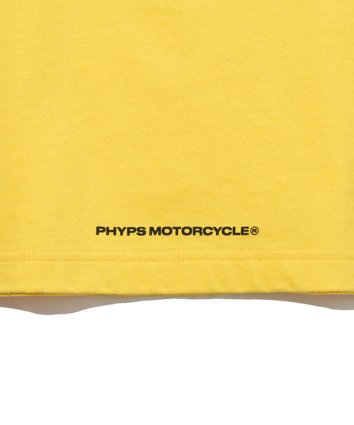 핍스 모터사이클(PHYPS MOTORCYCLE) I Love Honda Ringer T-shirt_Yellow