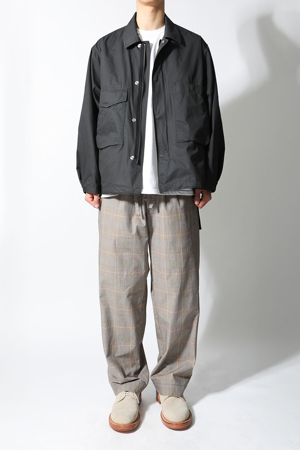 홀리선(HORLISUN) Cove Typewriter TD Loose Pants Beige