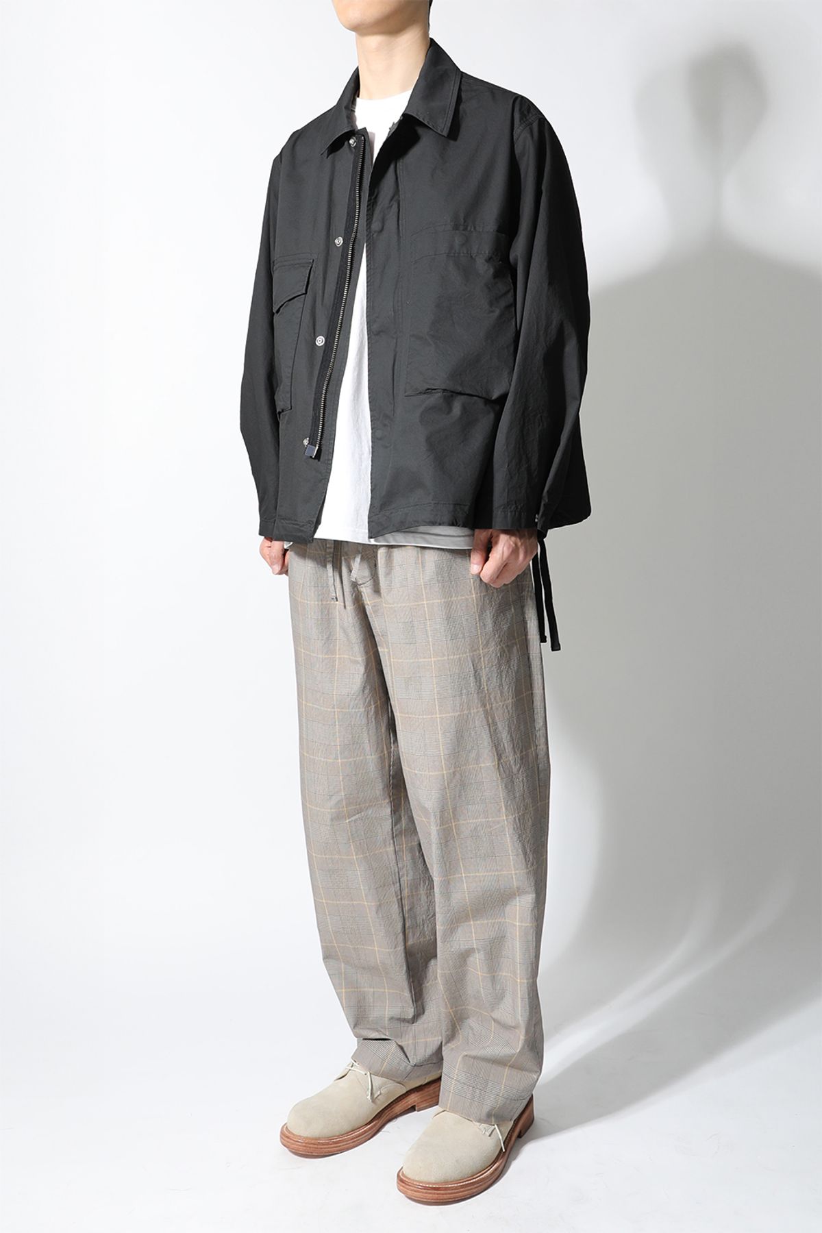 홀리선(HORLISUN) Cove Typewriter TD Loose Pants Beige
