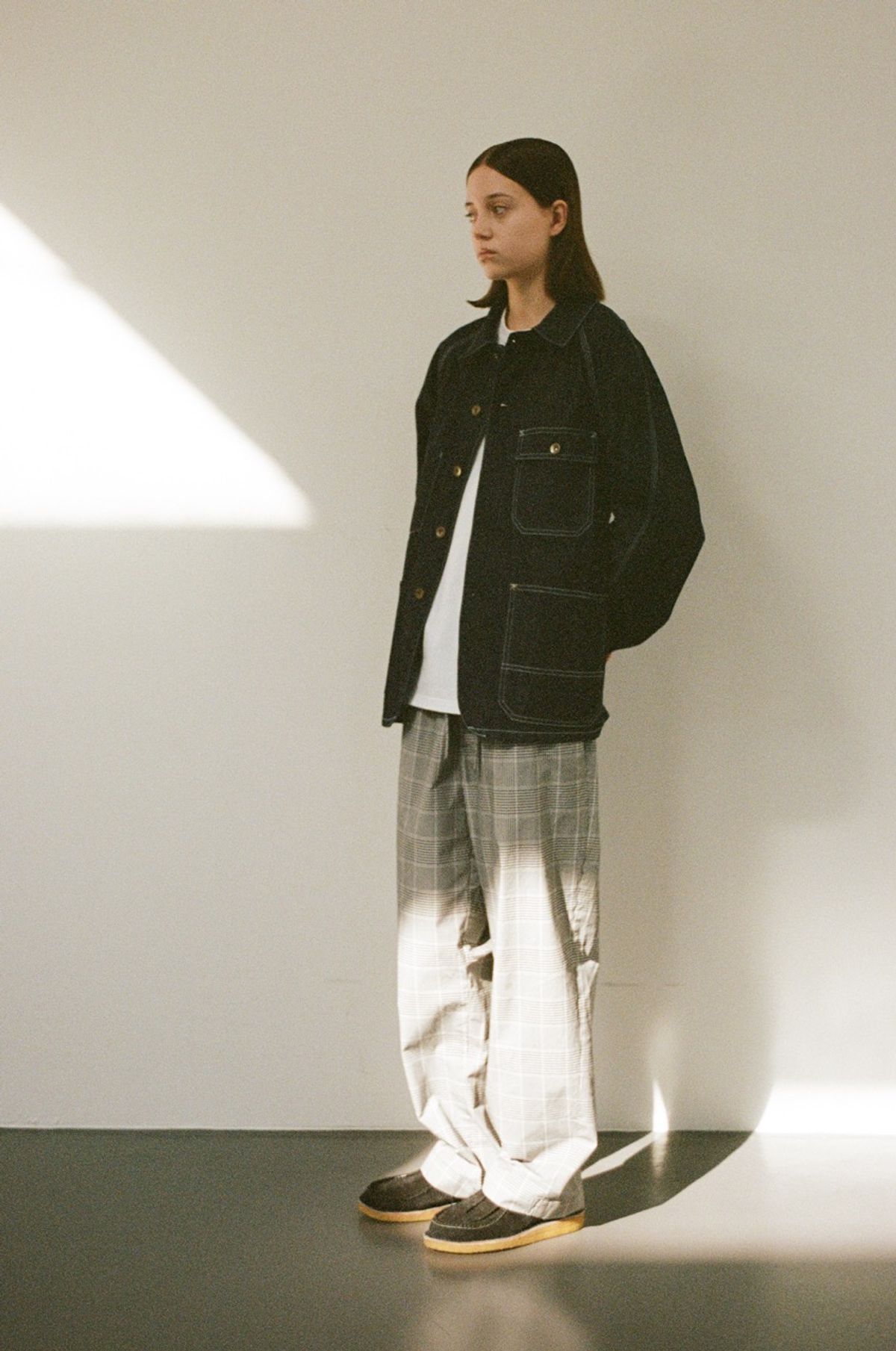 홀리선(HORLISUN) Cove Typewriter TD Loose Pants Beige