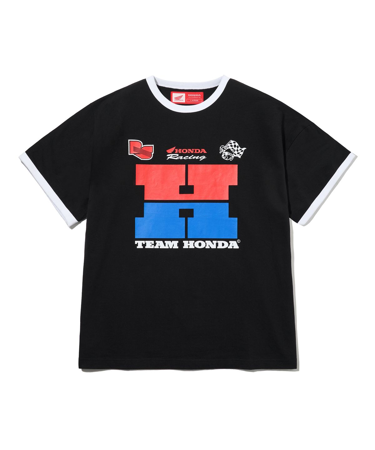 핍스 모터사이클(PHYPS MOTORCYCLE) H Logo Ringer T-shirt_Black