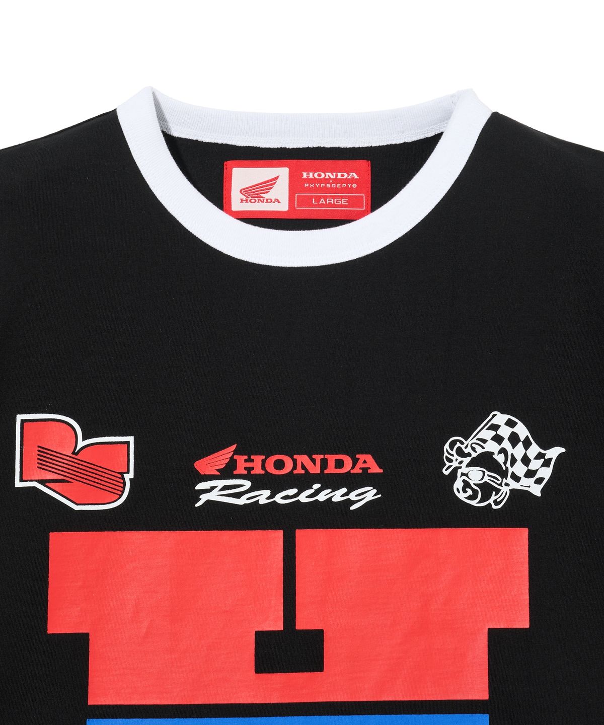 핍스 모터사이클(PHYPS MOTORCYCLE) H Logo Ringer T-shirt_Black