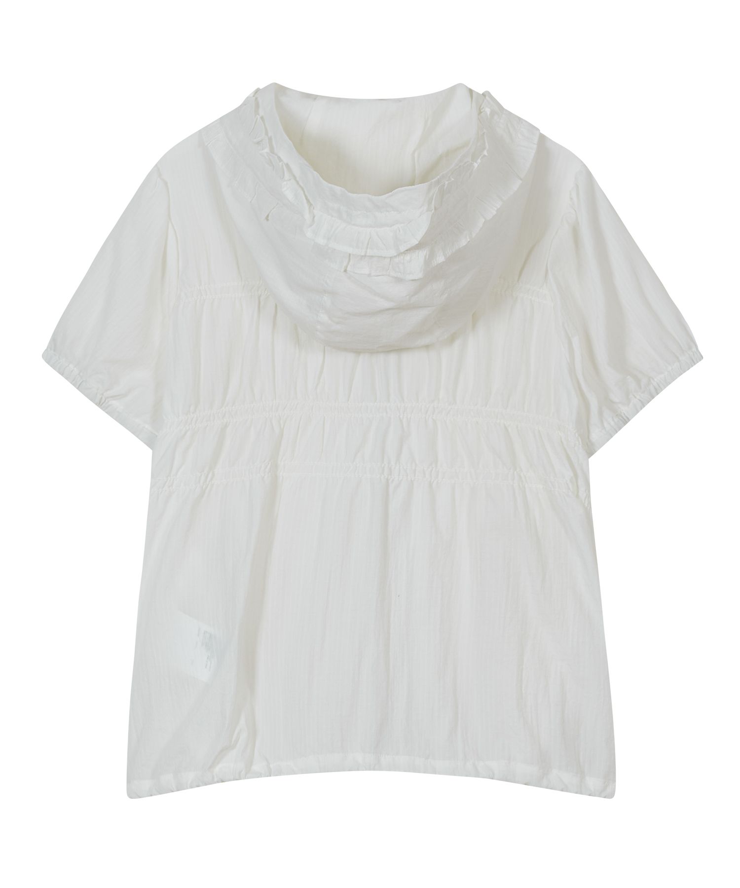 ◆typeservice◆ Ruffled Shirring Windbreaker White OSTJ09WHF MUSINSA公式 | TYPESERVICE Ruffled Shirring Windbreaker [White]