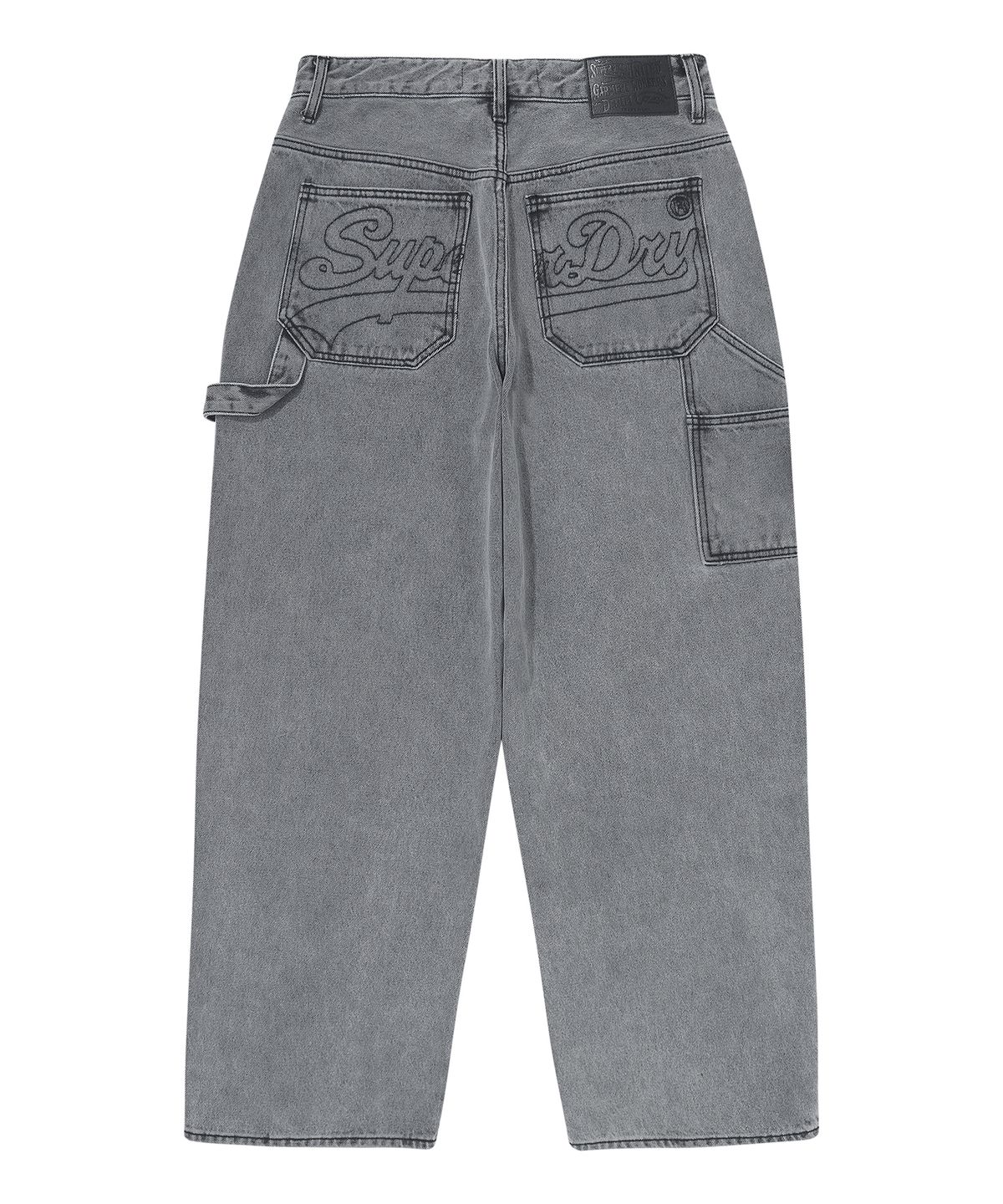 슈퍼드라이(SUPERDRY) 데님 더블니 카펜터 팬츠 그레이