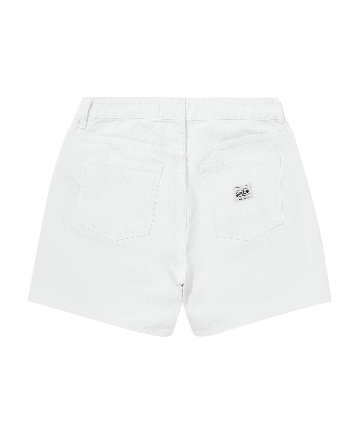 슈퍼드라이(SUPERDRY) W 포 쿼터 데님쇼츠 화이트