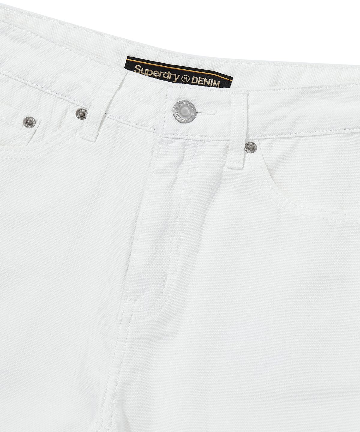 슈퍼드라이(SUPERDRY) W 포 쿼터 데님쇼츠 화이트