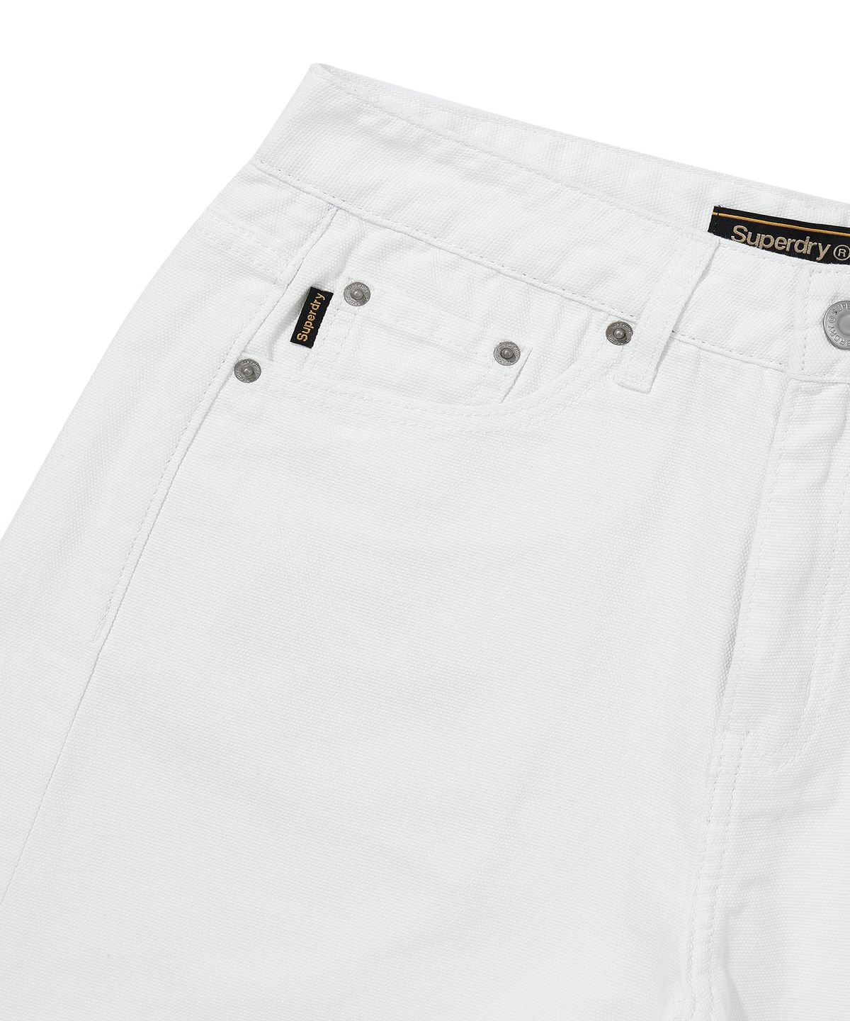슈퍼드라이(SUPERDRY) W 포 쿼터 데님쇼츠 화이트