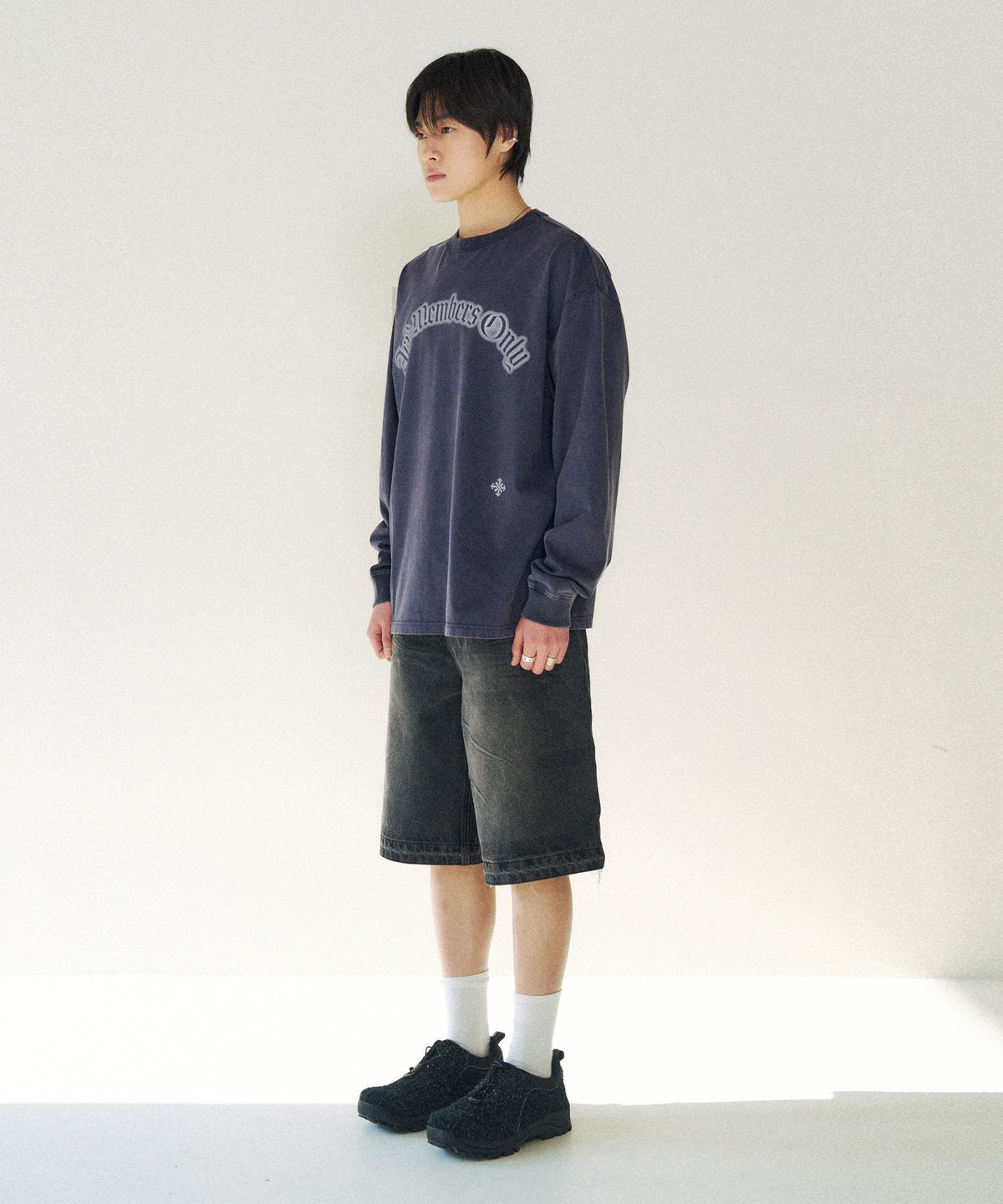 슬로우애시드(SLOWACID) AMO 빈티지 롱슬리브 [네이비]