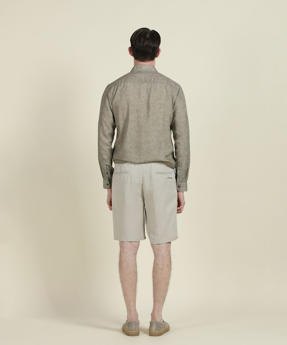 빠니깔레(PANICALE) 그레이 리오셀 리넨 워싱 셔츠