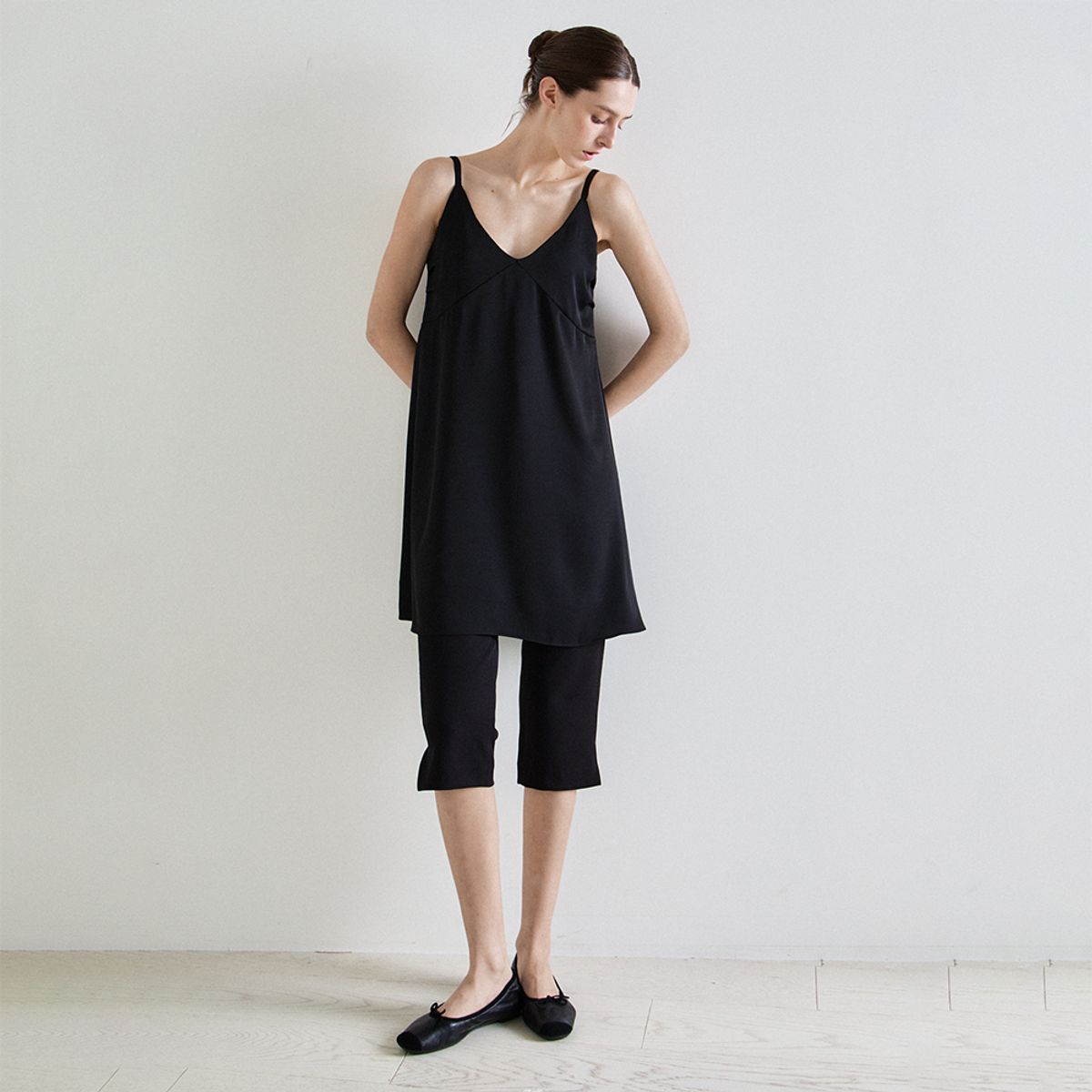 노우드(NOEUD) Silken mini dress (Black)