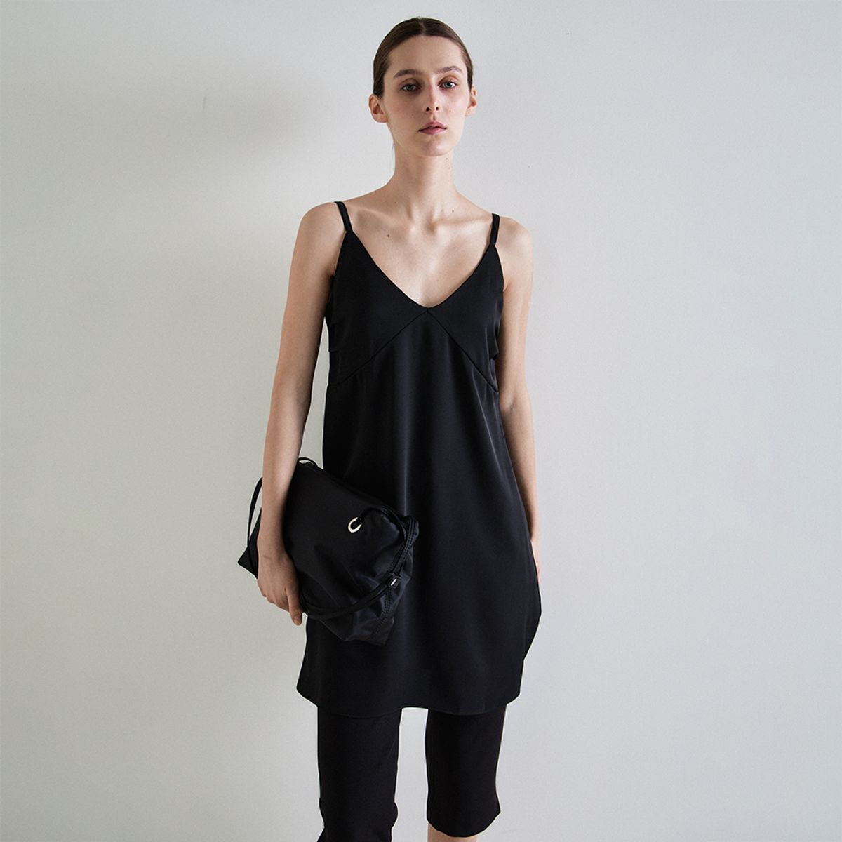 노우드(NOEUD) Silken mini dress (Black)
