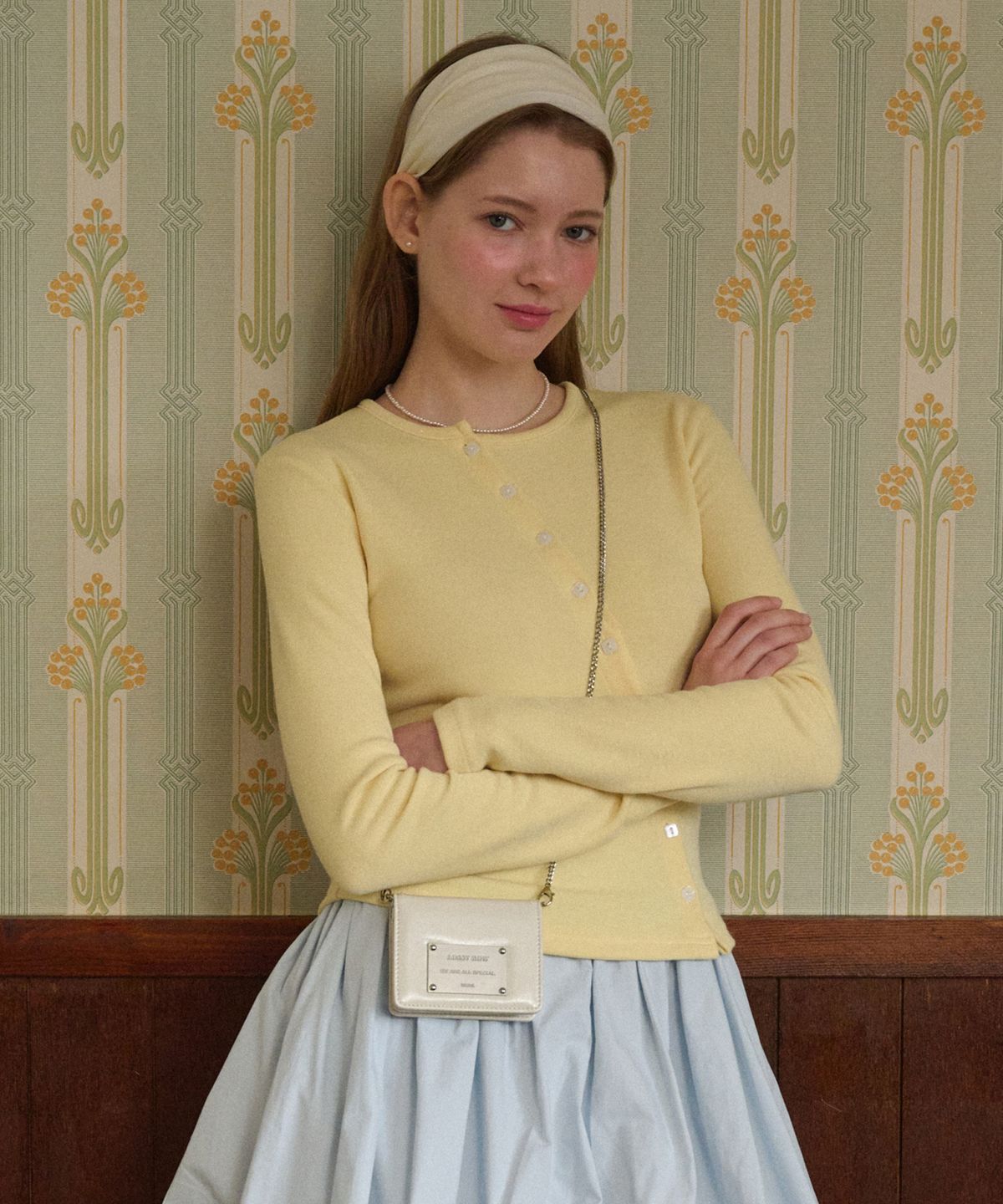 로시로우(LOSSYROW) Soft Round Cardigan Yellow