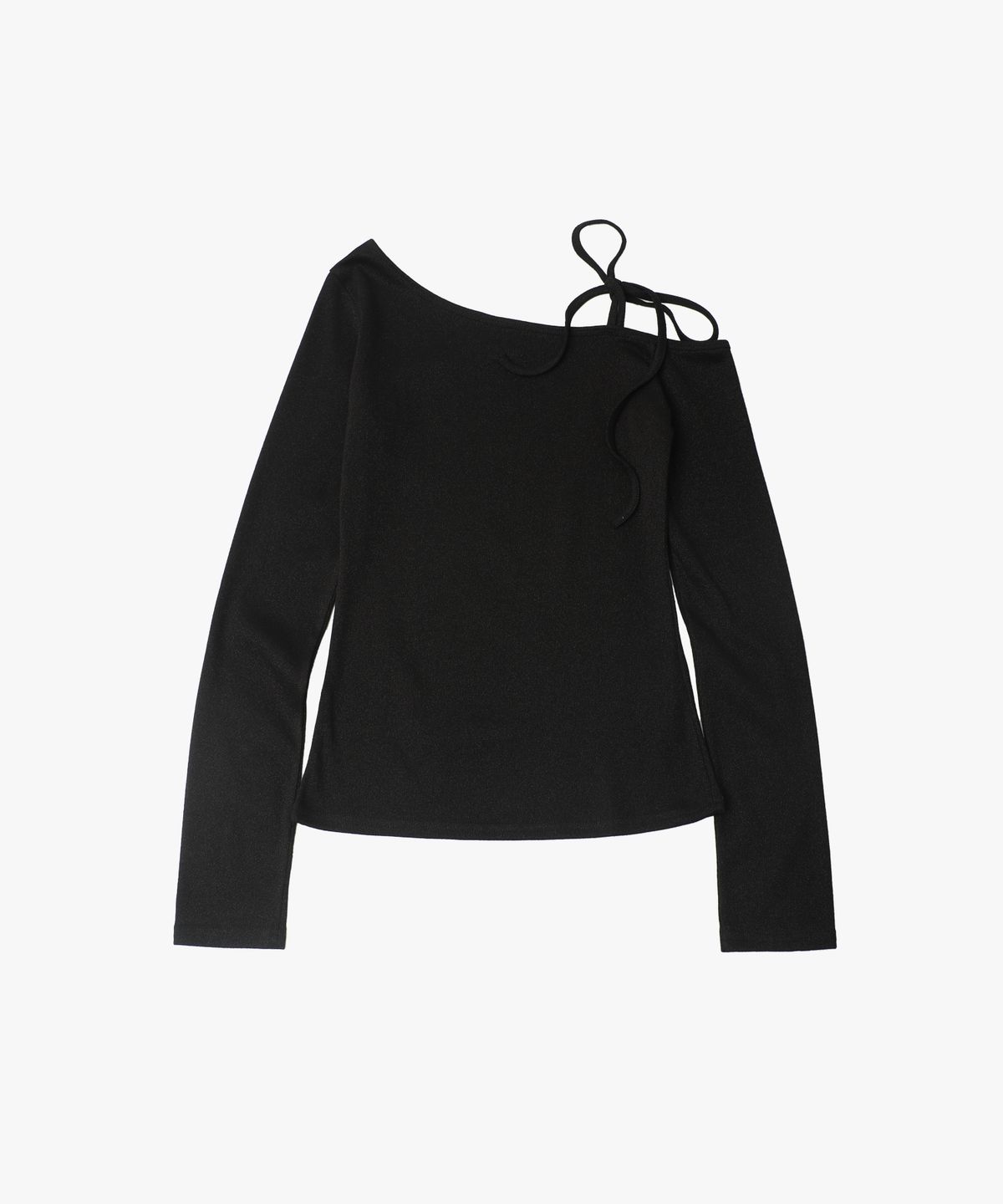 로시로우(LOSSYROW) Shoulder Rope Long Sleeve  Pearlblack