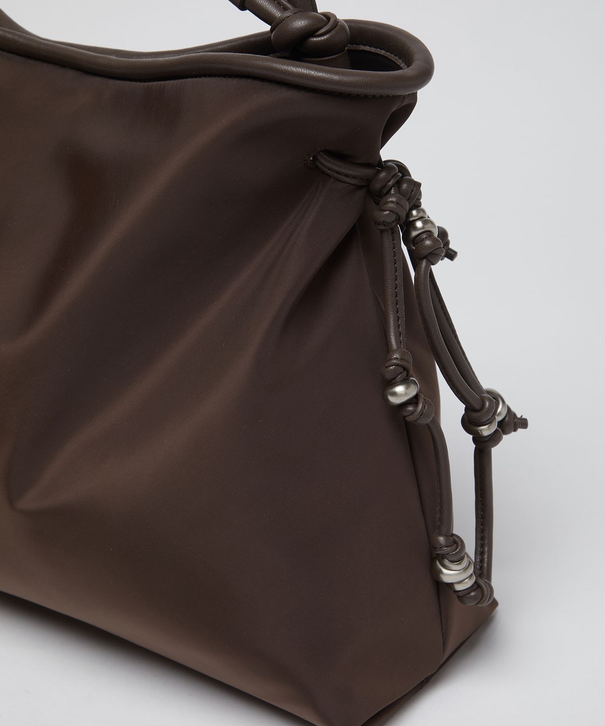 아카이브앱크(ARCHIVEPKE) Gem shoulder bag(Nylon brown)_OVBAX25113DKB