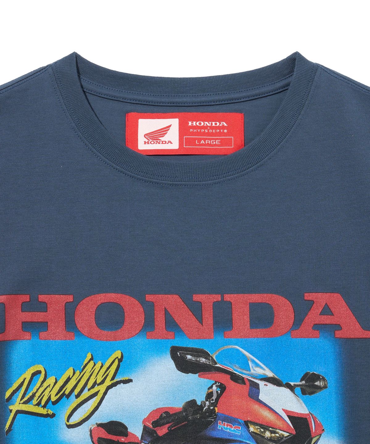 핍스 모터사이클(PHYPS MOTORCYCLE) Honda Racing Fire Blade T-shirt_Green Blue