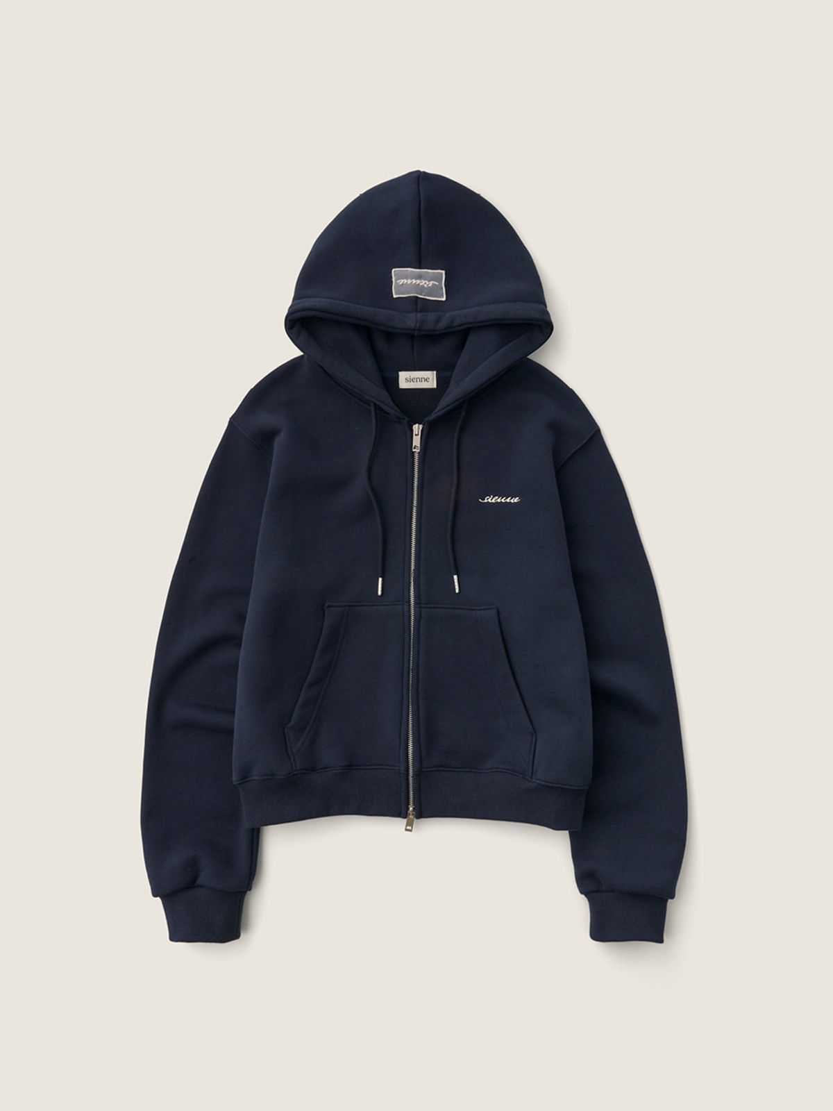 시엔느(SIENNE) Classic Zip-up Hoodie (Navy)