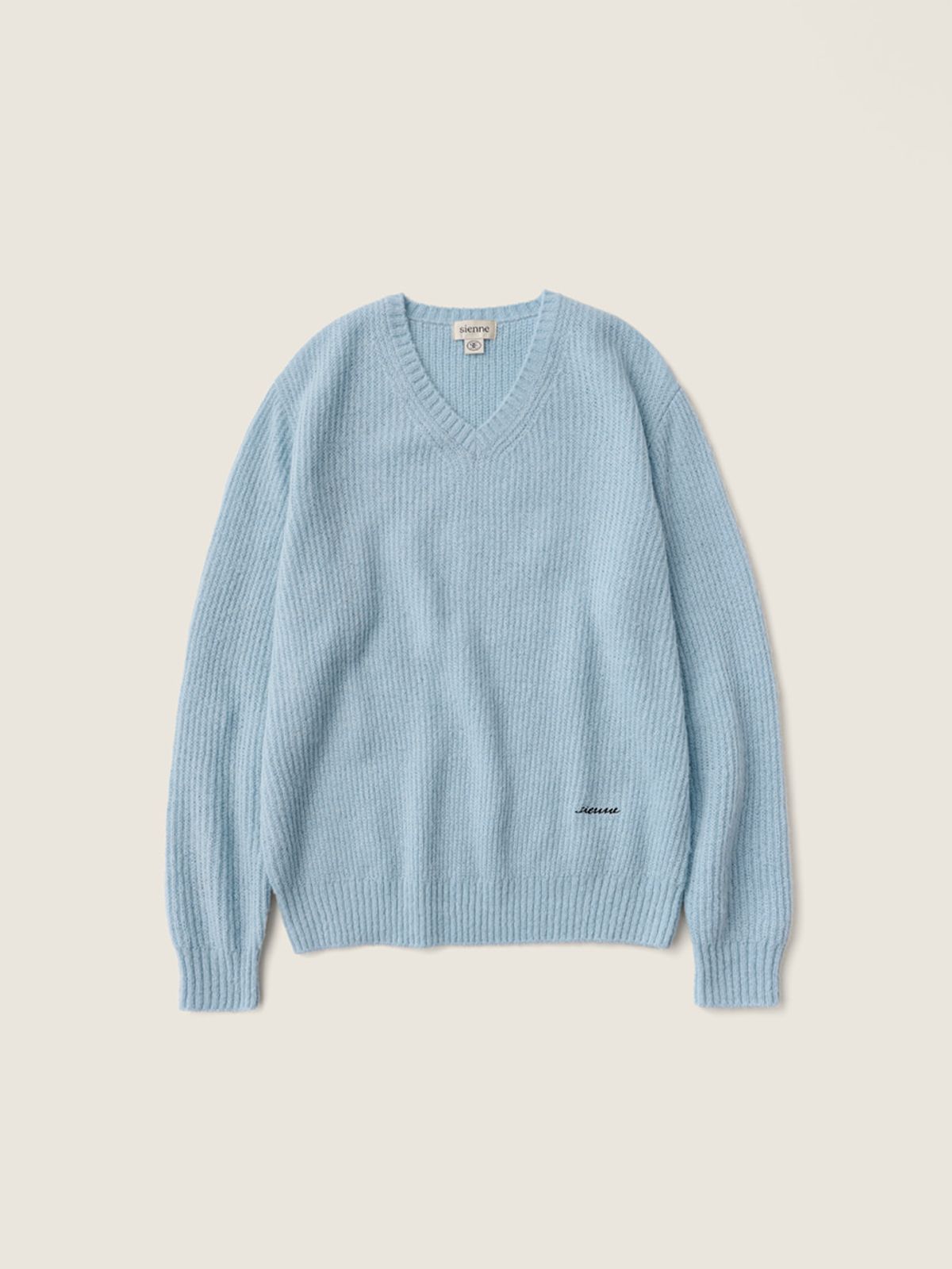 시엔느(SIENNE) Bach V-neck Wool Knit (Light Blue)