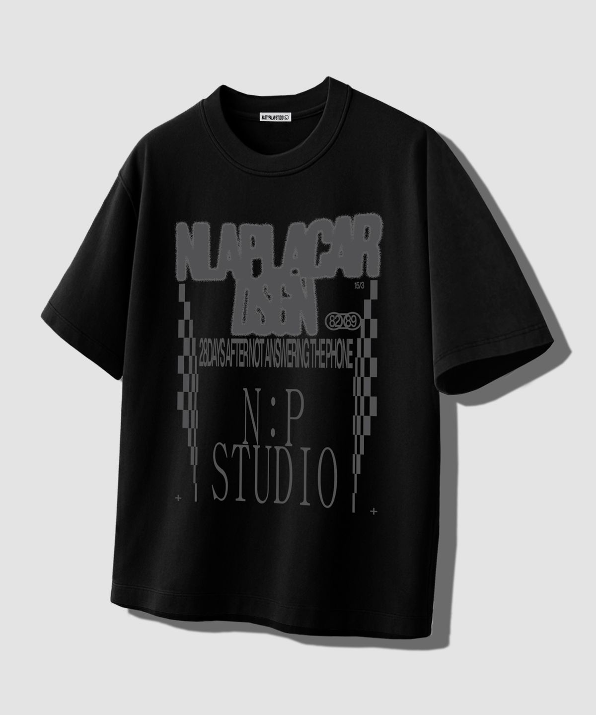 엔피스튜디오(NP STUDIO) [2PACK] 서킷 레이서 로고 오버핏 티셔츠 2COLOR