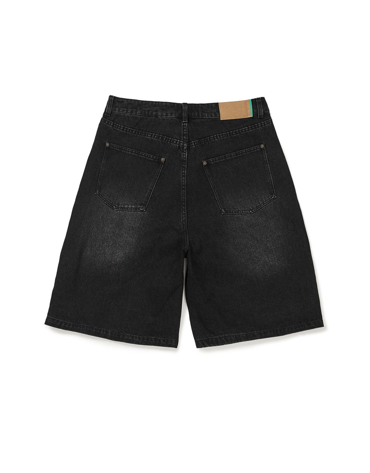 엠엠엘지(MMLG) [Mmlg] DENIM WIDE BERMUDA PANTS (BLACK)