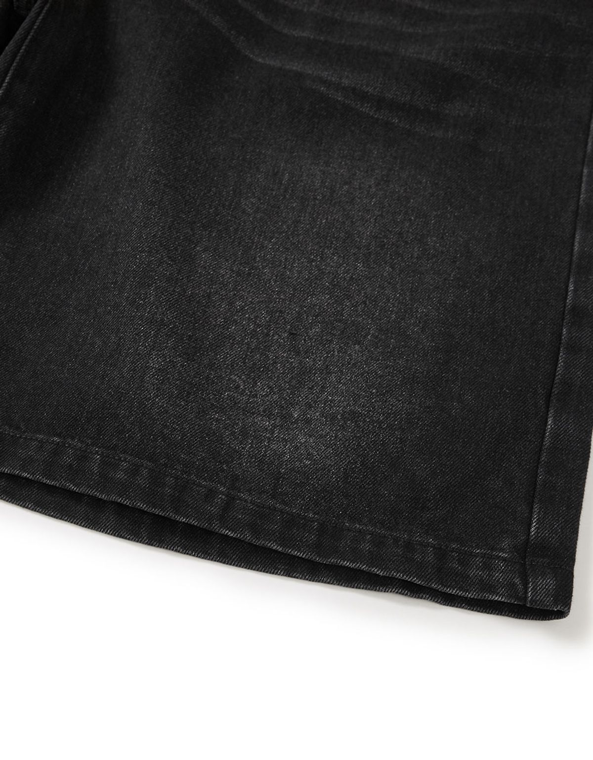 엠엠엘지(MMLG) [Mmlg] DENIM WIDE BERMUDA PANTS (BLACK)