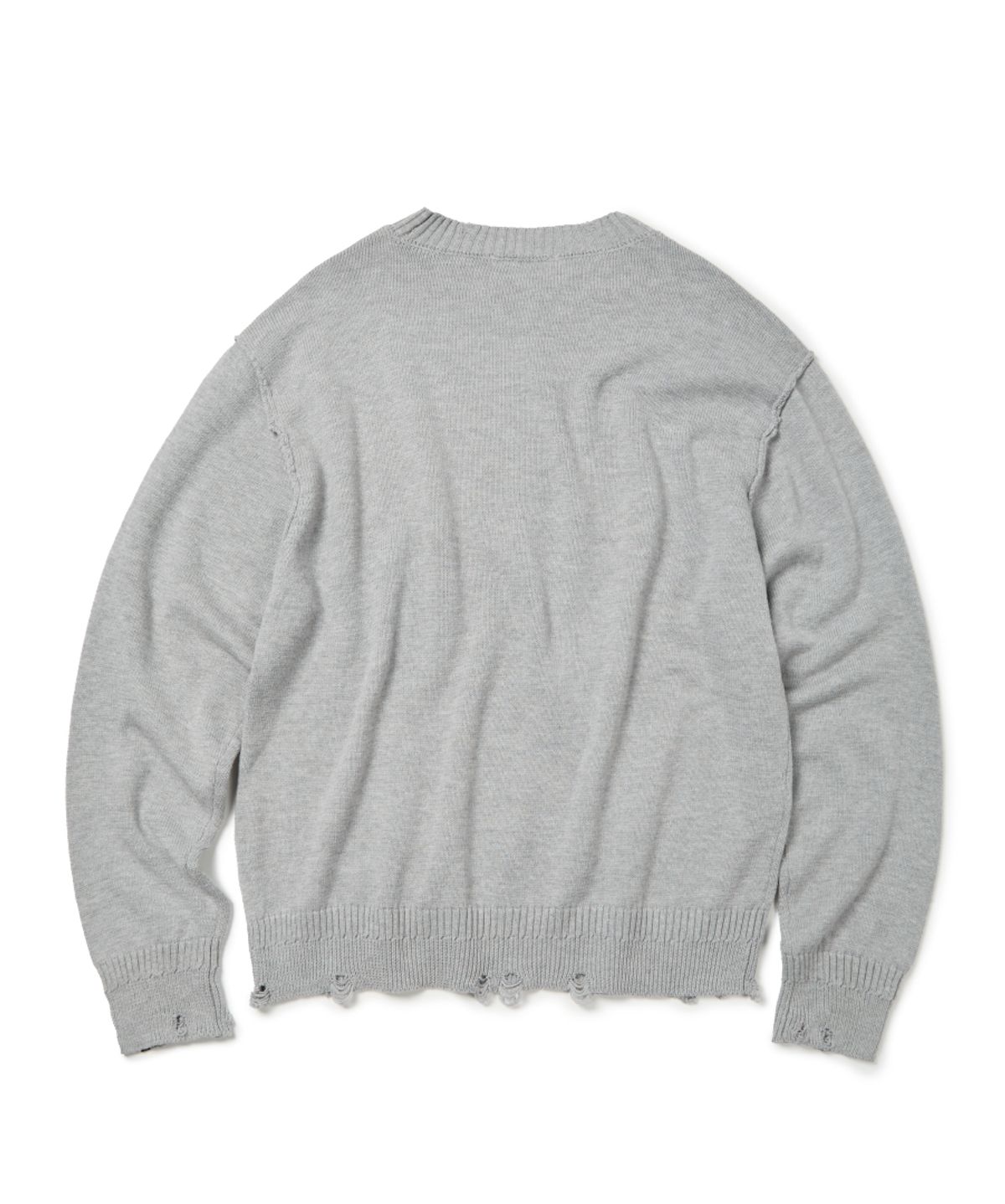 이티씨이(ETCE) FEATHER DAMAGE KNIT (GRAY)