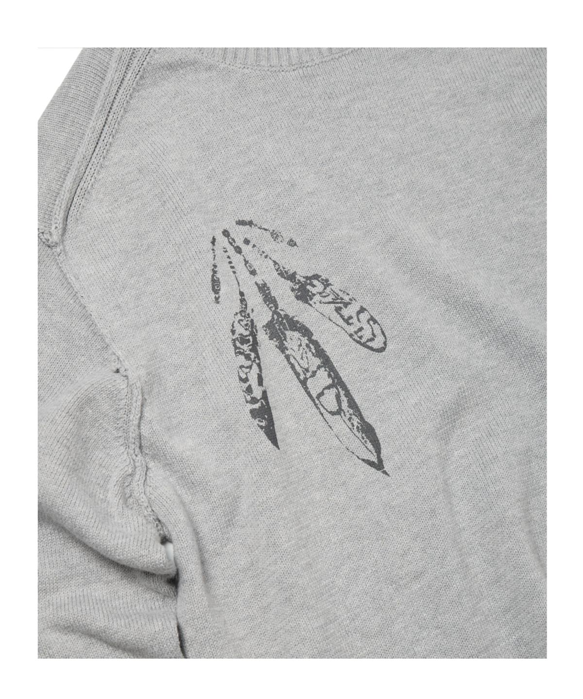 이티씨이(ETCE) FEATHER DAMAGE KNIT (GRAY)